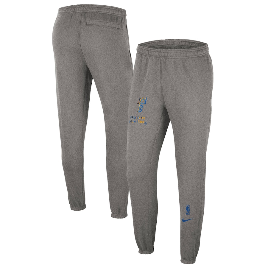 Brooklyn Nets Nike 2022-23 City Edition Courtside Brushed Fleece Sweatpants - Heather Charcoal