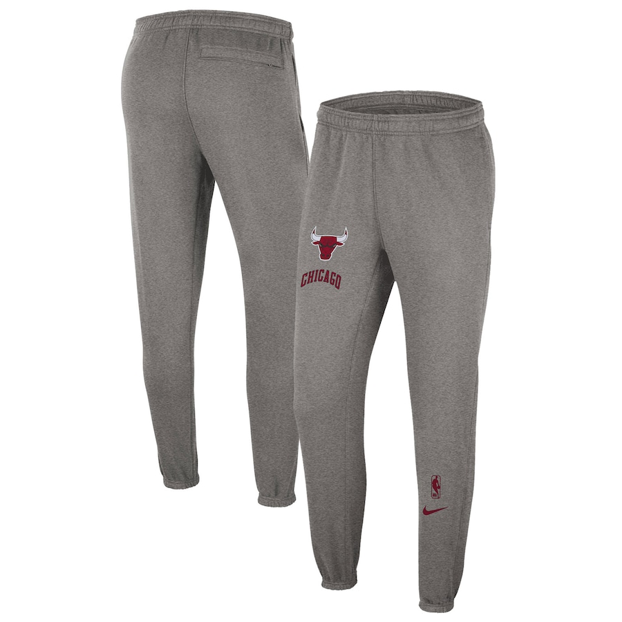 Chicago Bulls Nike 2022-23 City Edition Courtside Brushed Fleece Sweatpants - Heather Charcoal
