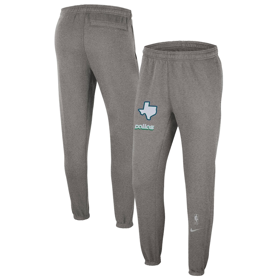 Dallas Mavericks Nike 2022-23 City Edition Courtside Brushed Fleece Sweatpants - Heather Charcoal
