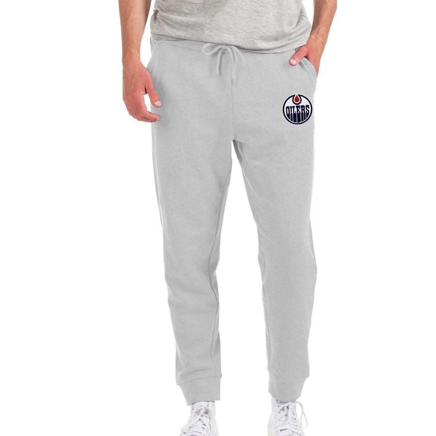 Edmonton Oilers Antigua Action Jogger Pants - Heathered Gray
