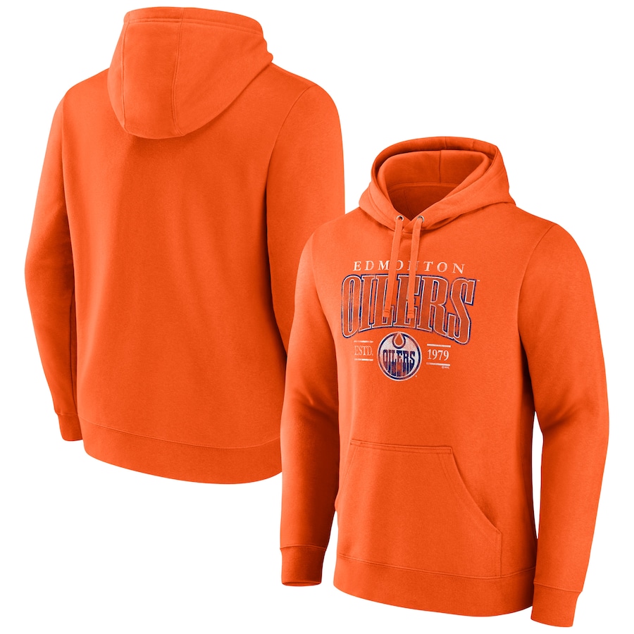 Edmonton Oilers Fanatics Branded Dynasty Pullover Hoodie - Orange