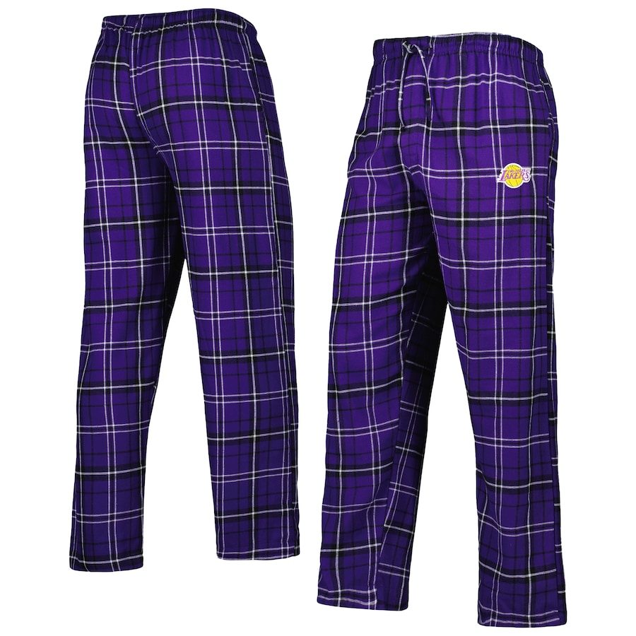 Los Angeles Lakers Concepts Sport Ultimate Plaid Flannel Pajama Pants - Purple-Black