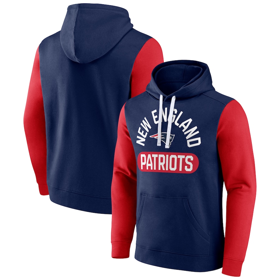 New England Patriots Fanatics Branded Extra Point Pullover Hoodie - Navy