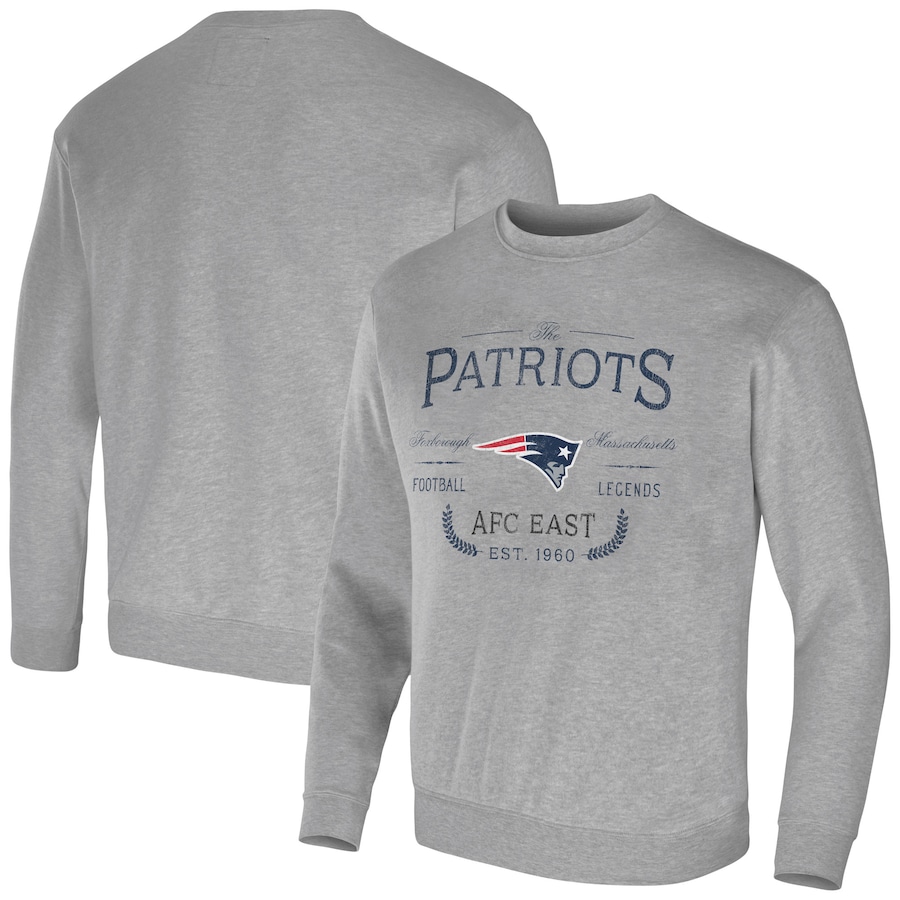 New England Patriots NFL x Darius Rucker Collection by Fanatics Pullover Sweatshirt - Heather Gray