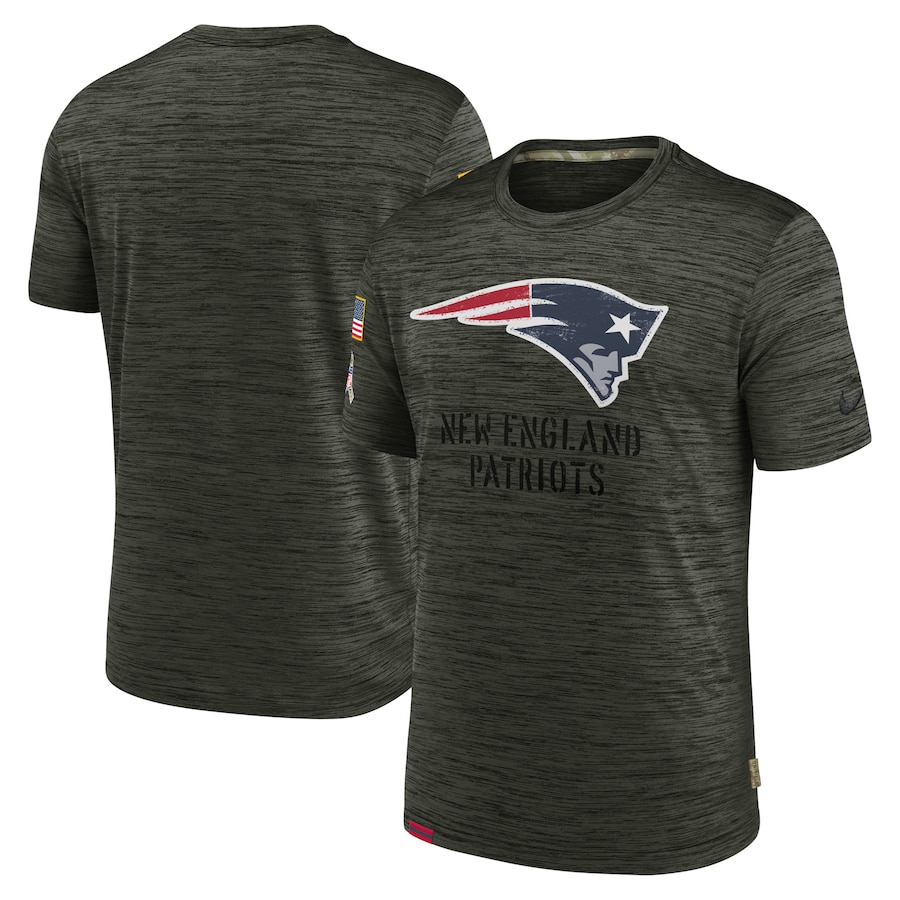 New England Patriots Nike 2022 Salute to Service Velocity Team T-Shirt - Brown