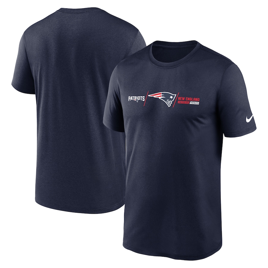 New England Patriots Nike Horizontal Lockup Legend T-Shirt - Navy