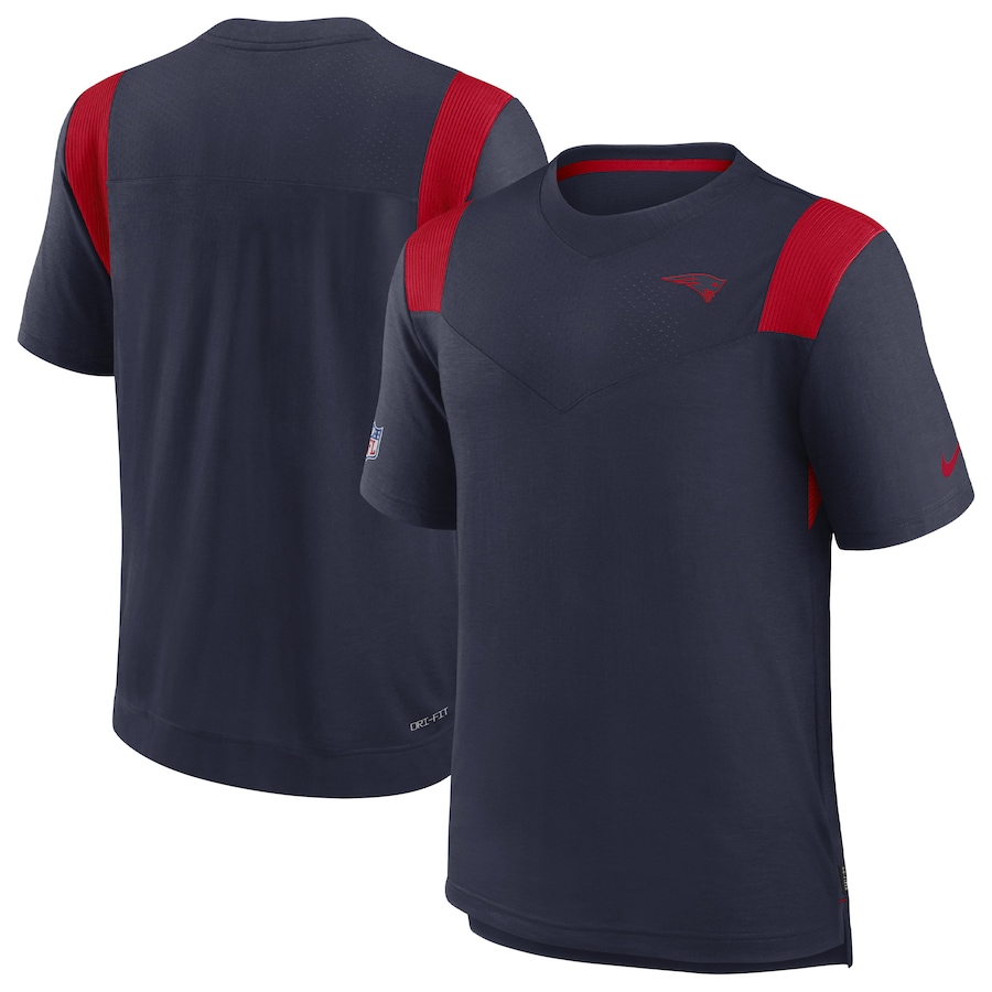 New England Patriots Nike Sideline Tonal Logo Performance Player T-Shirt - Navy