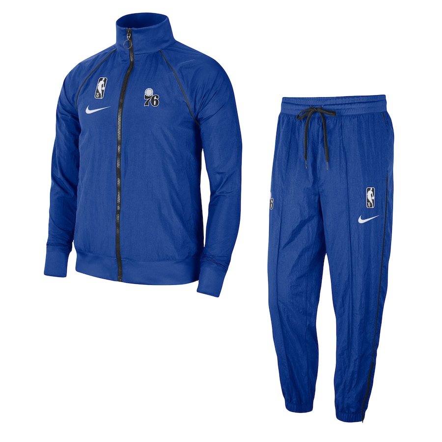 Philadelphia 76ers Nike Courtside Future 75th Anniversary Raglan Full-Zip Tracksuit - Royal