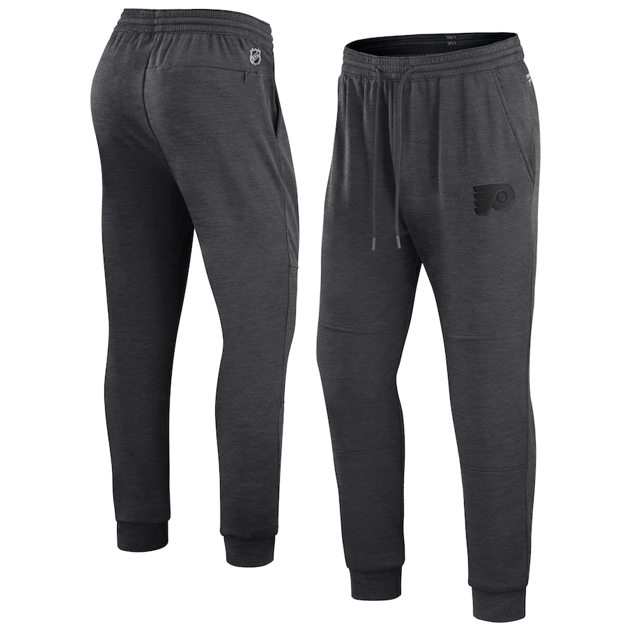 Philadelphia Flyers Fanatics Branded Authentic Pro Road Jogger Sweatpants - Heather Charcoal