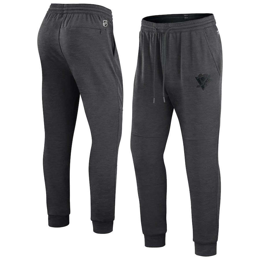 Брюки Pittsburgh Penguins Fanatics Branded Authentic Pro Road Jogger (тёмно-серый меланж)