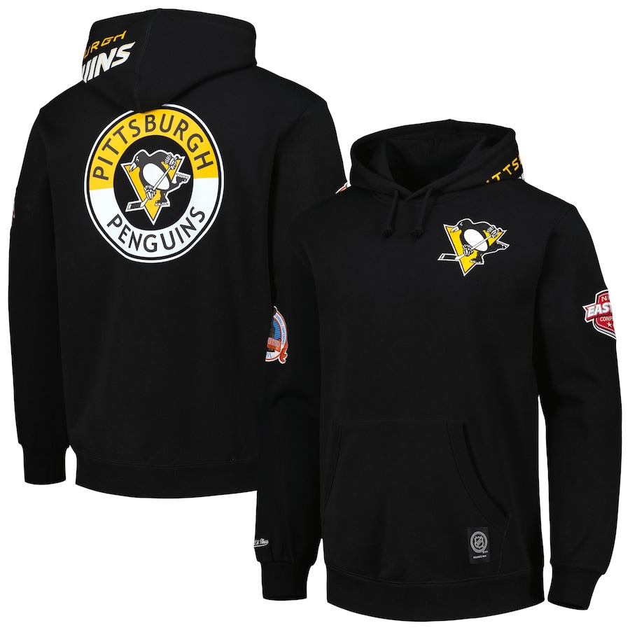  Pittsburgh Penguins Mitchell & Ness City Collection Pullover Hoodie - Black