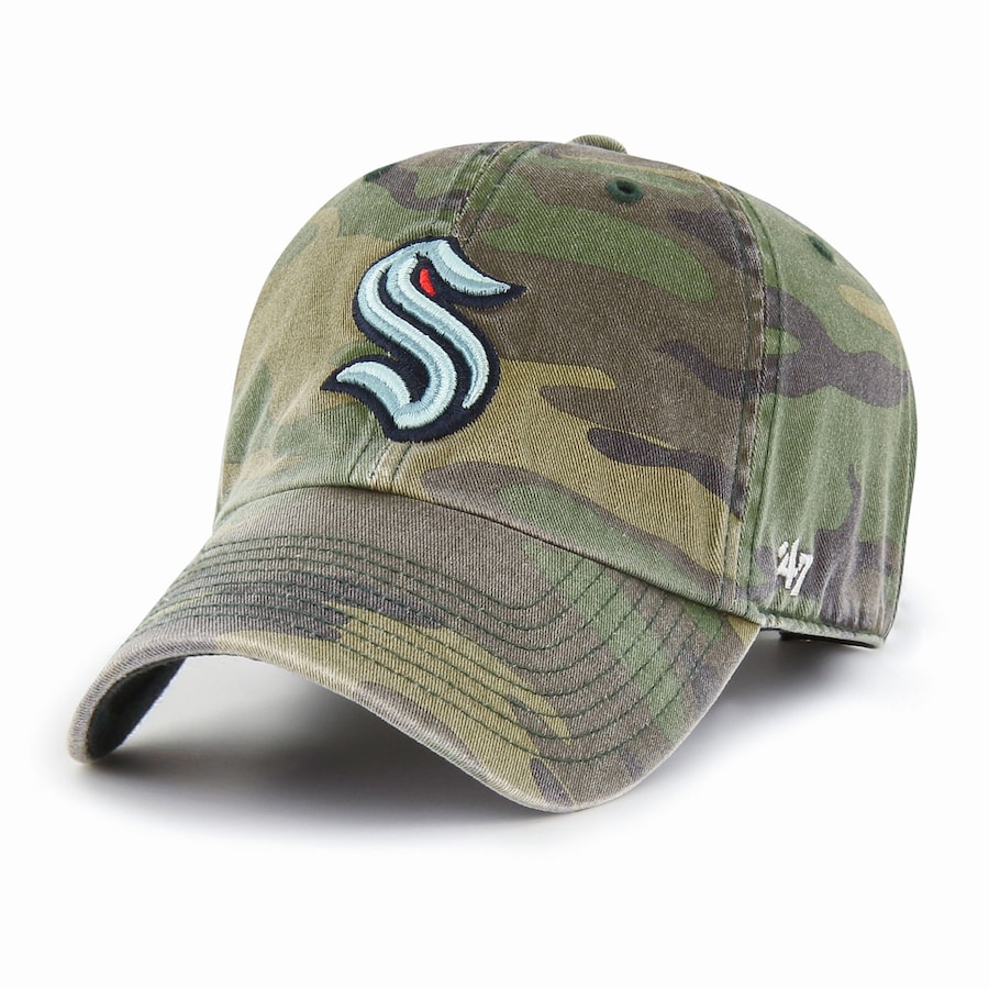  Seattle Kraken '47 Clean Up Adjustable Hat - Camo