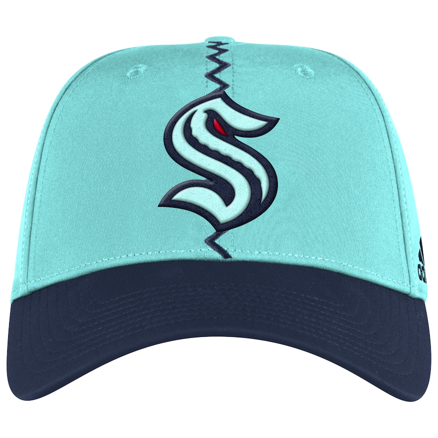  Seattle Kraken adidas Reverse Retro 2.0 Flex Fitted Hat - Aqua