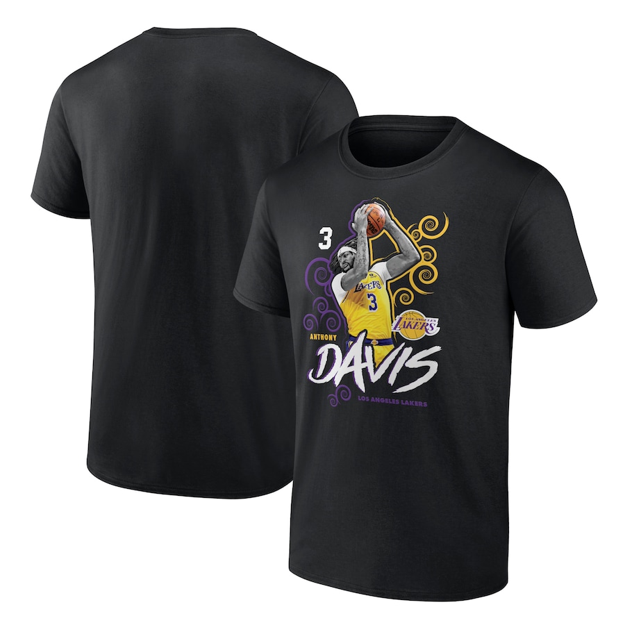 Anthony Davis Los Angeles Lakers Fanatics Branded Player Name & Number Competitor T-Shirt - Black