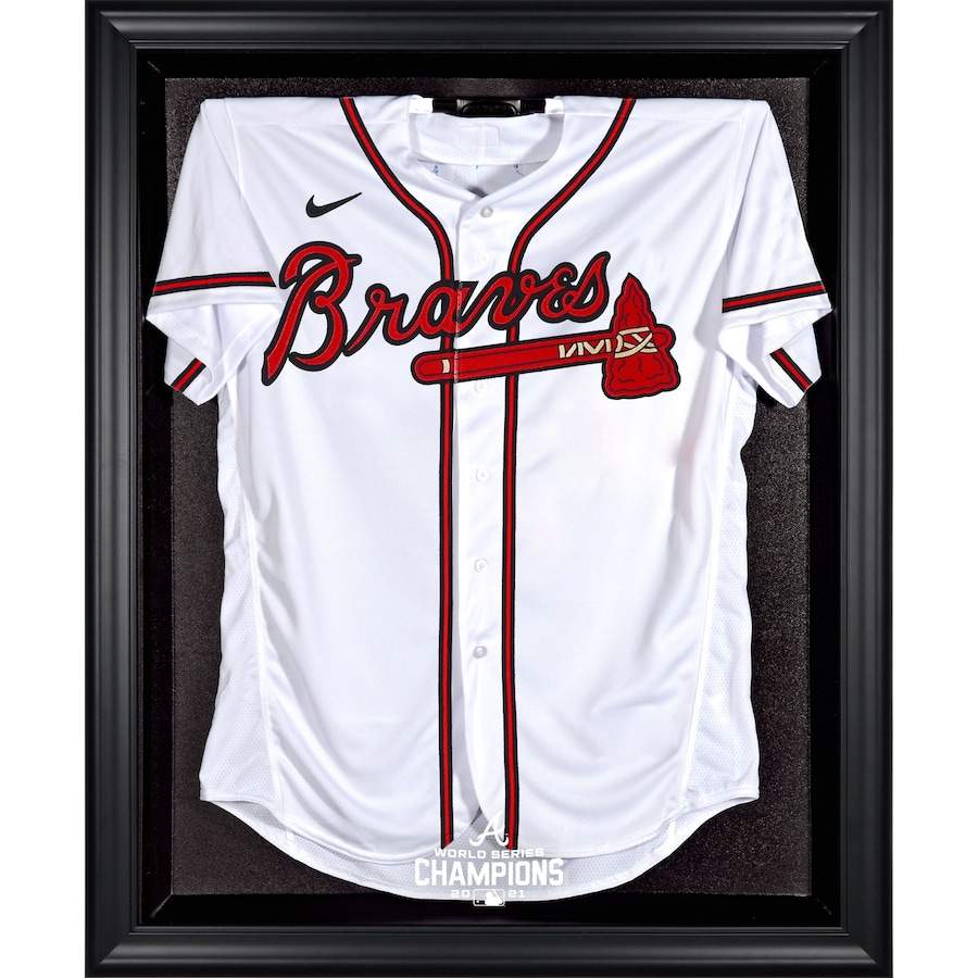 Atlanta Braves Fanatics Authentic 2021 MLB World Series Champions Black Framed Logo Jersey Display Case