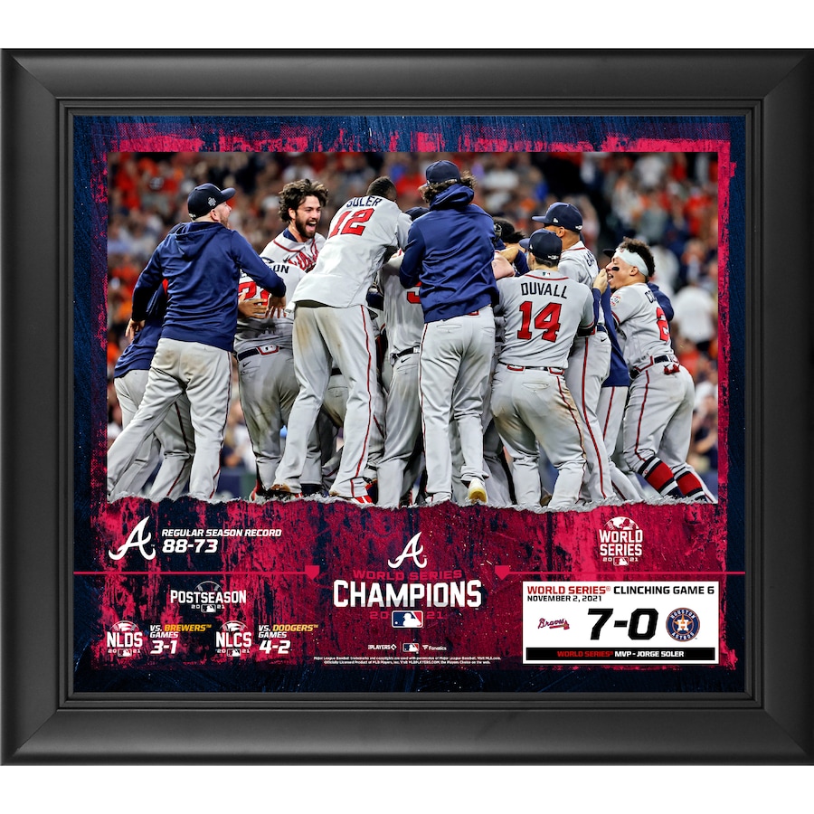 Atlanta Braves Fanatics Authentic 2021 MLB World Series Champions Framed 15'' x 17'' Collage