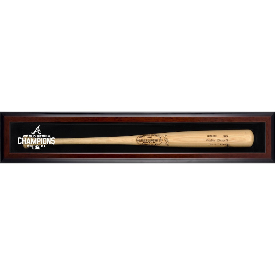 Atlanta Braves Fanatics Authentic 2021 MLB World Series Champions Mahogany Framed Logo Bat Display Case