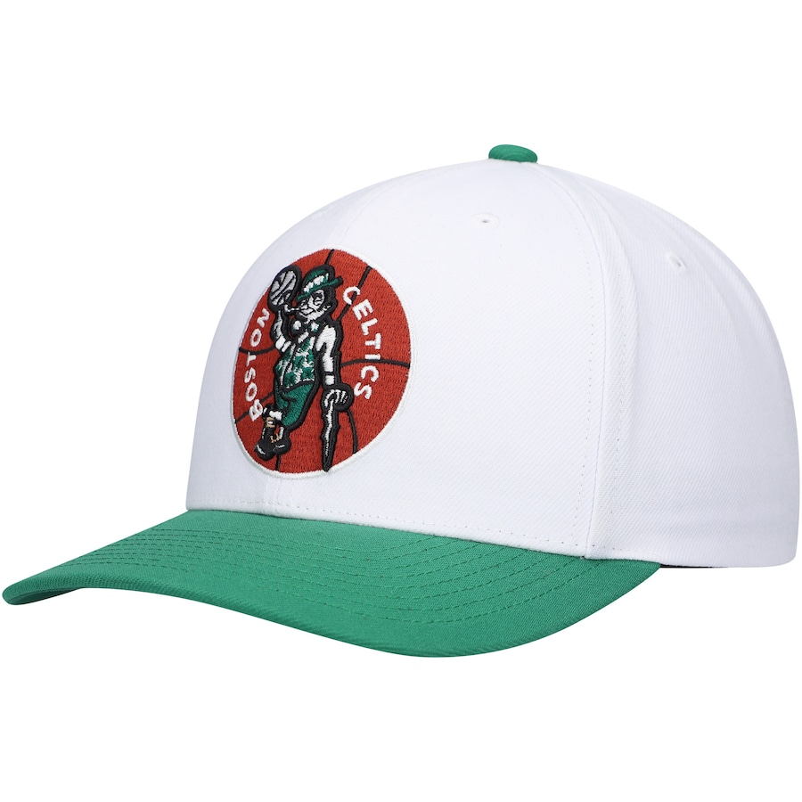 Boston Celtics Mitchell & Ness Hardwood Classics Core 2-Tone 2.0 Pro Snapback Hat - White-Green