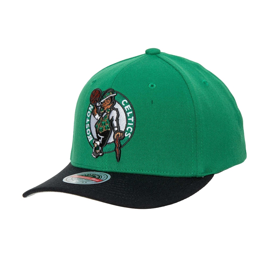 Boston Celtics Mitchell & Ness MVP Team Two-Tone 2.0 Stretch-Snapback Hat - Kelly Green-Black