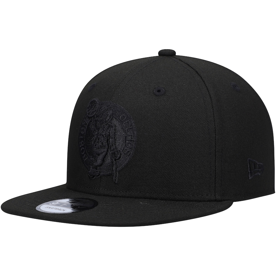 Boston Celtics New Era Black On Black 9FIFTY Snapback Hat