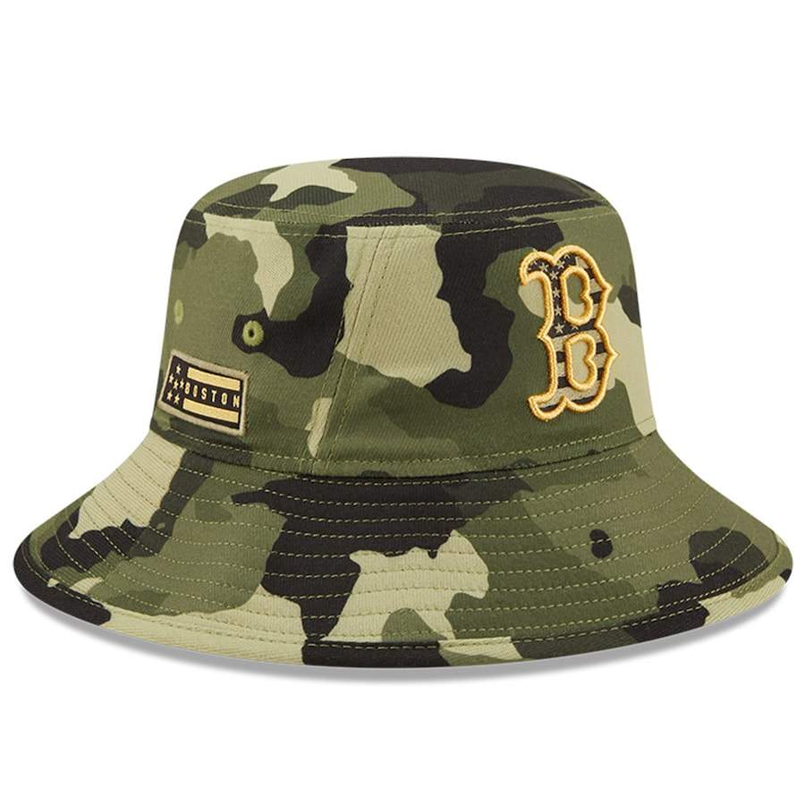 Boston Red Sox New Era 2022 Armed Forces Day Bucket Hat - Camo