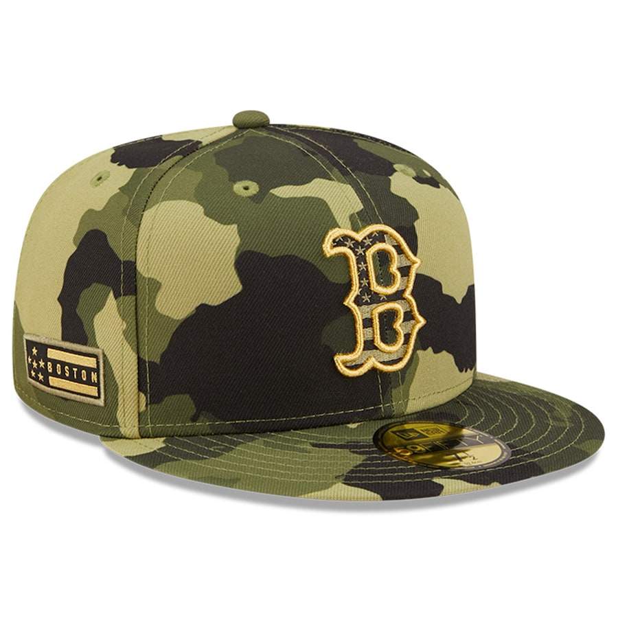 Boston Red Sox New Era 2022 Armed Forces Day On-Field 59FIFTY Fitted Hat - Camo