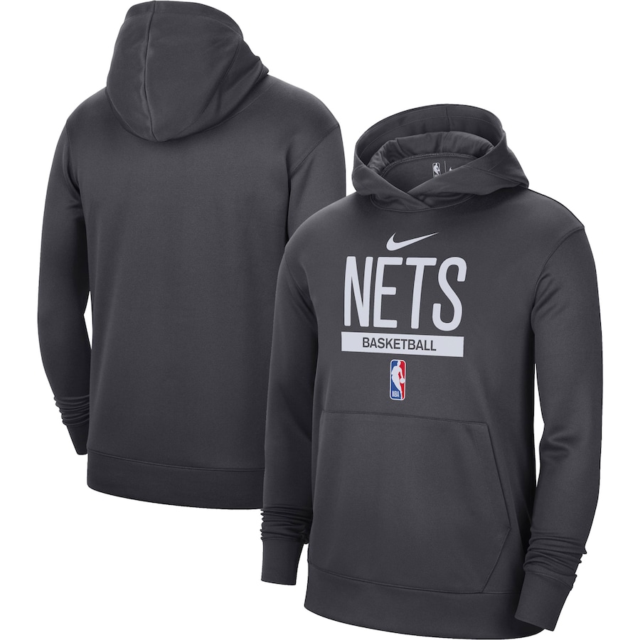 Brooklyn Nets Nike 2022-23 Spotlight On-Court Practice Performance Pullover Hoodie - Anthracite