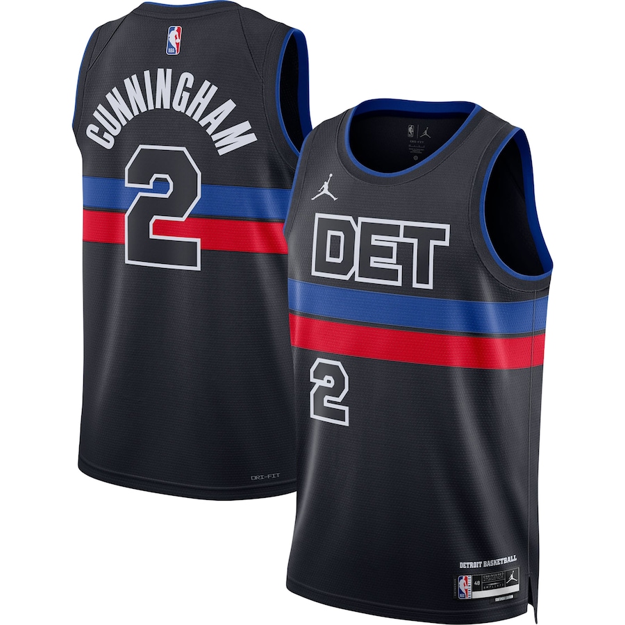 Джерси Cade Cunningham Detroit Pistons Jordan Brand 2022-23 Statement Edition Swingman (чёрный)