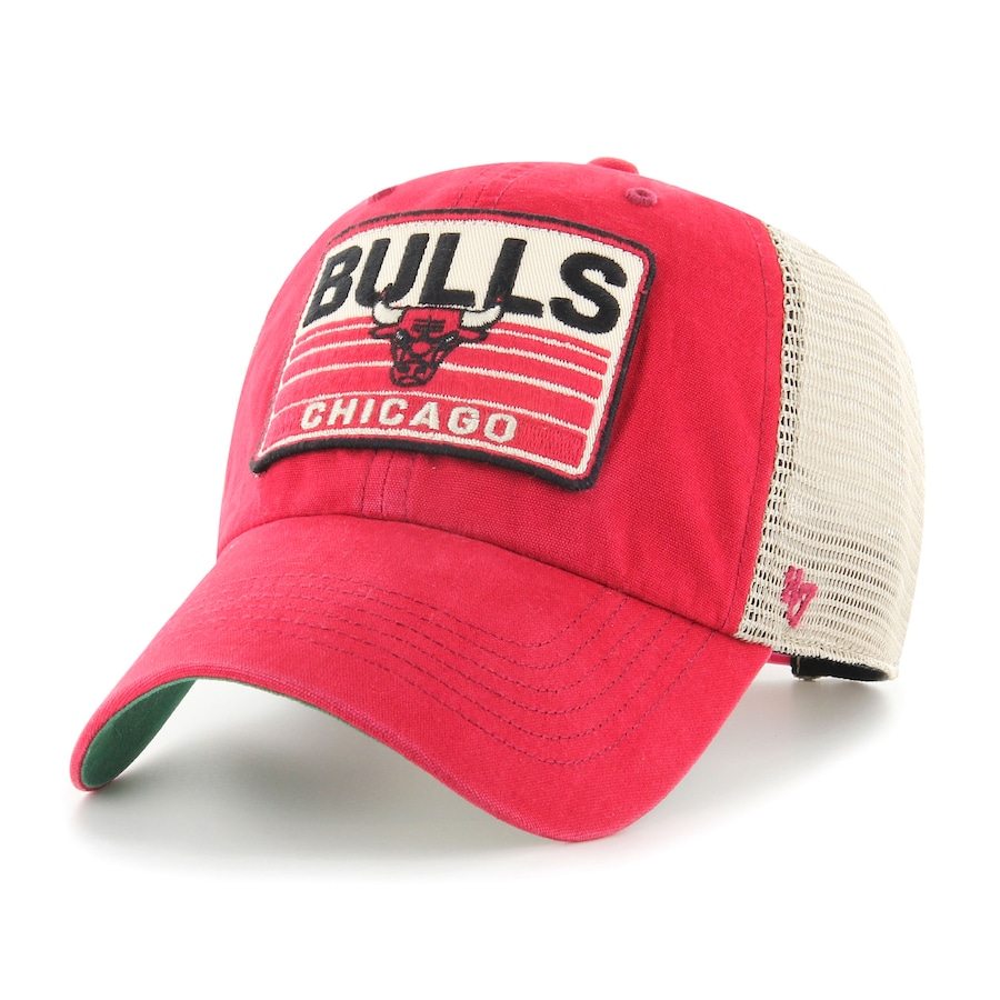 Chicago Bulls '47 Four Stroke Clean Up Snapback Hat - Red-Natural