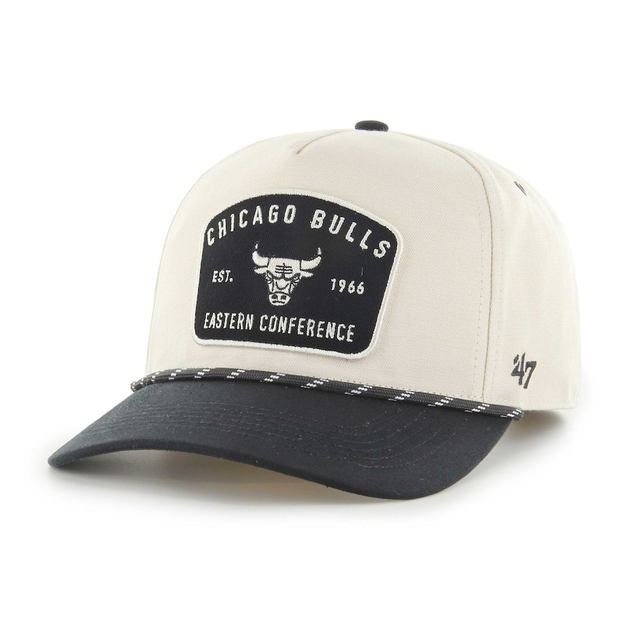 Chicago Bulls '47 Lunar Two-Tone Hitch Snapback Hat - Cream-Black