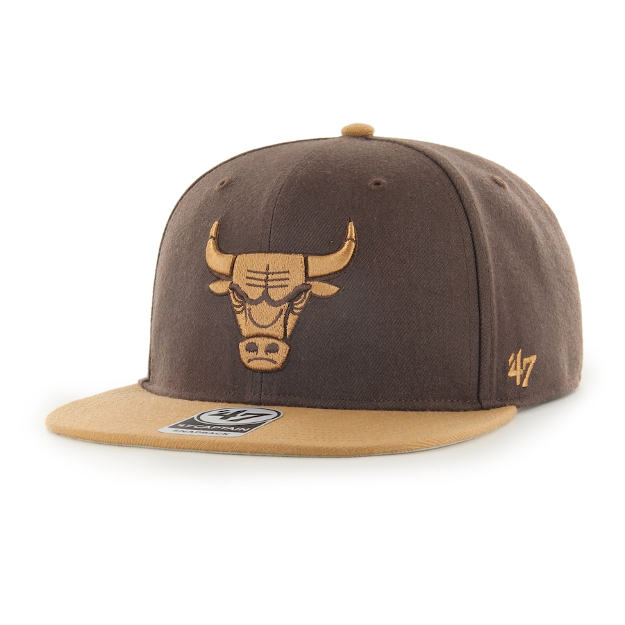 Chicago Bulls '47 No Shot Two-Tone Captain Snapback Hat - Brown