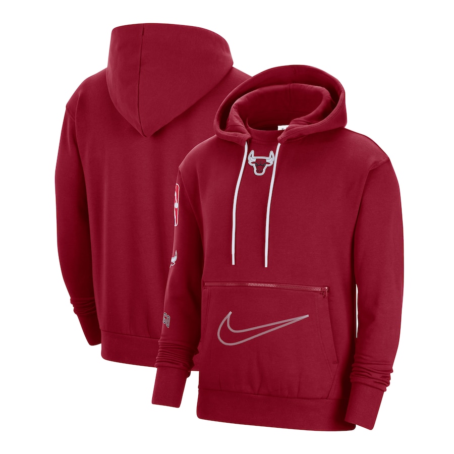 Chicago Bulls Nike 2022-23 City Edition Courtside Heavyweight Fleece Pullover Hoodie - Red