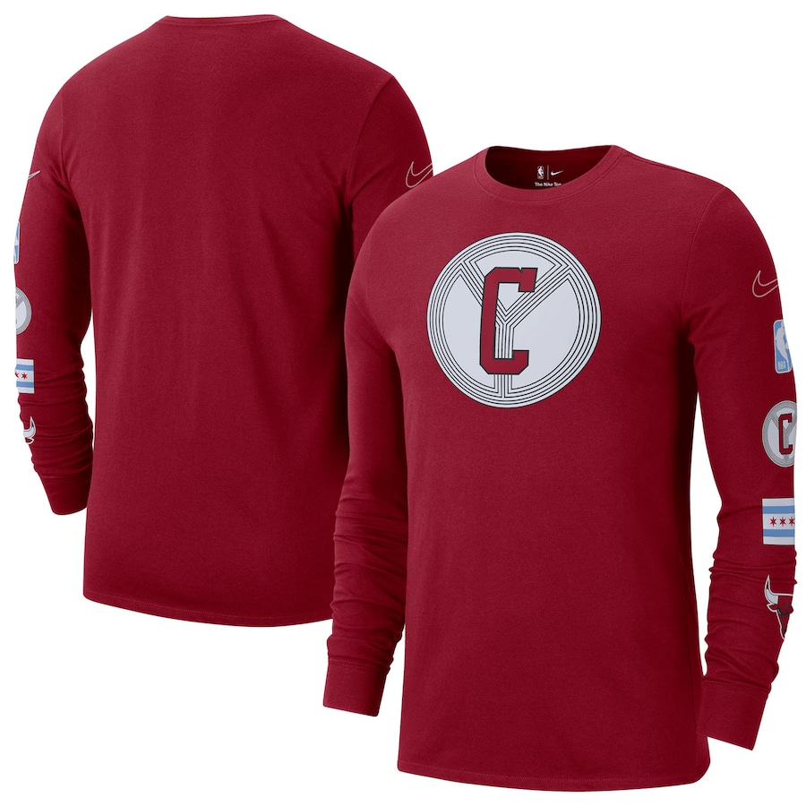 Chicago Bulls Nike 2022-23 City Edition Essential Expressive Long Sleeve T-Shirt - Red