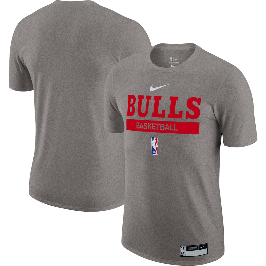 Chicago Bulls Nike 2022-23 Legend On-Court Practice Performance T-Shirt - Heather Gray
