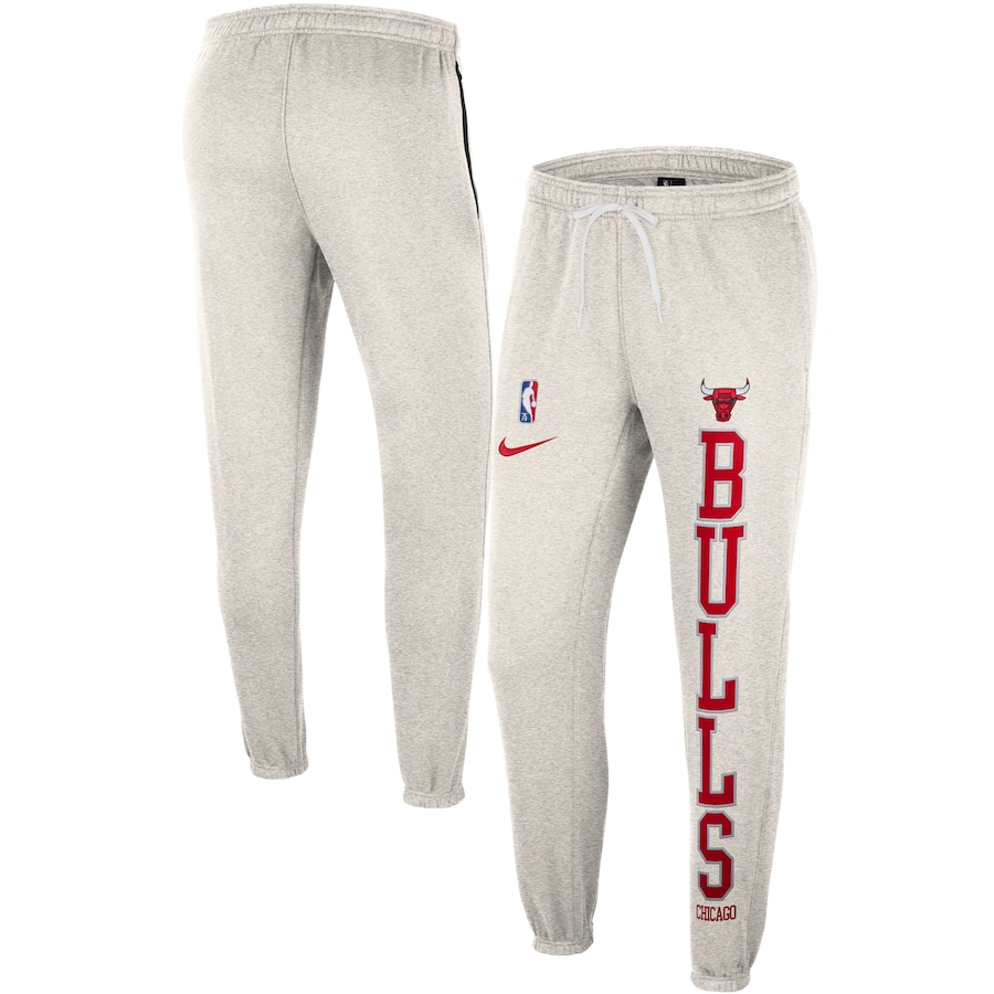 Chicago Bulls Nike 75th Anniversary Courtside Fleece Pants - Ash-Red