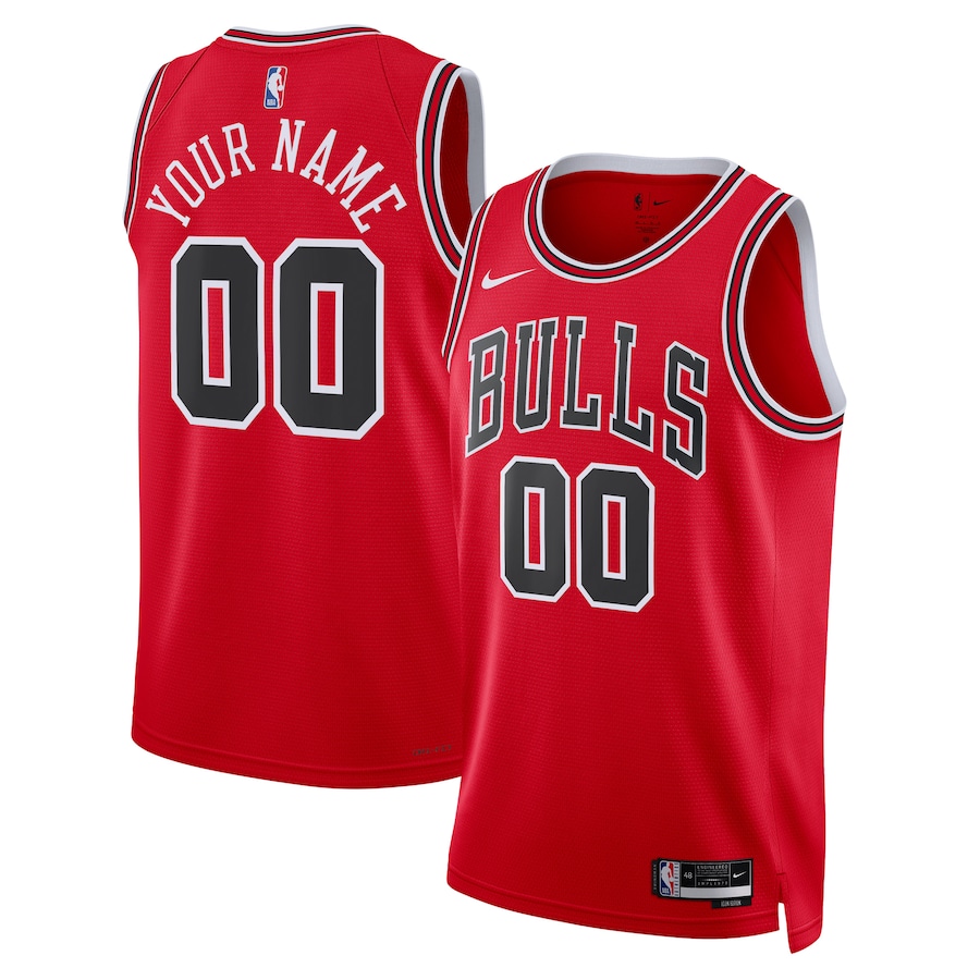 Chicago Bulls Nike Unisex 2022-23 Swingman Custom Jersey Red - Icon Edition