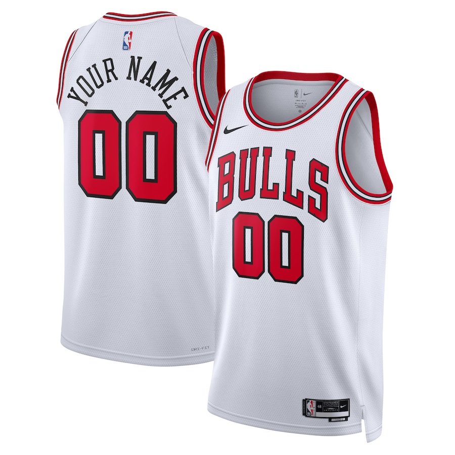 Chicago Bulls Nike Unisex 2022-23 Swingman Custom Jersey White - Association Edition