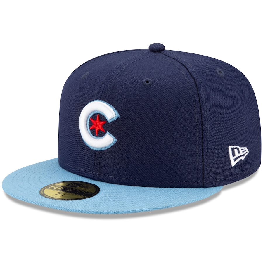 Chicago Cubs New Era 2021 City Connect 59FIFTY Fitted Hat - Navy-Light Blue