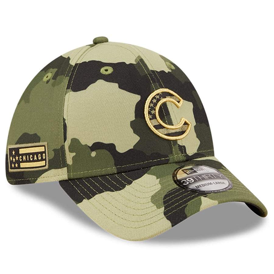 Chicago Cubs New Era 2022 Armed Forces Day 39THIRTY Flex Hat - Camo