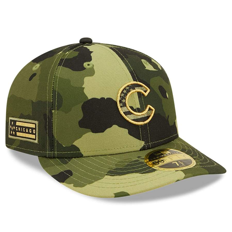 Chicago Cubs New Era 2022 Armed Forces Day On-Field Low Profile 59FIFTY - Camo