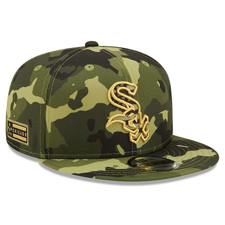 Chicago White Sox New Era 2022 Armed Forces Day 9FIFTY Snapback Adjustable Hat - Camo