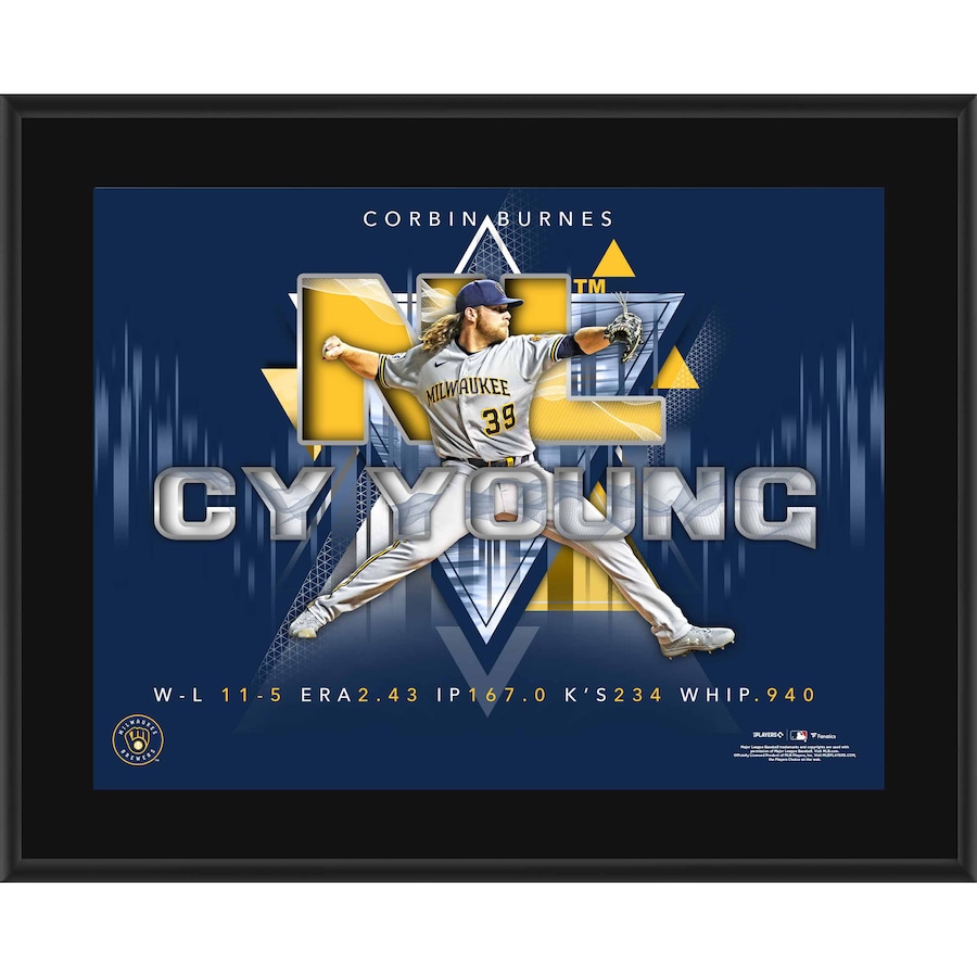 Corbin Burnes Milwaukee Brewers Fanatics Authentic 10.5