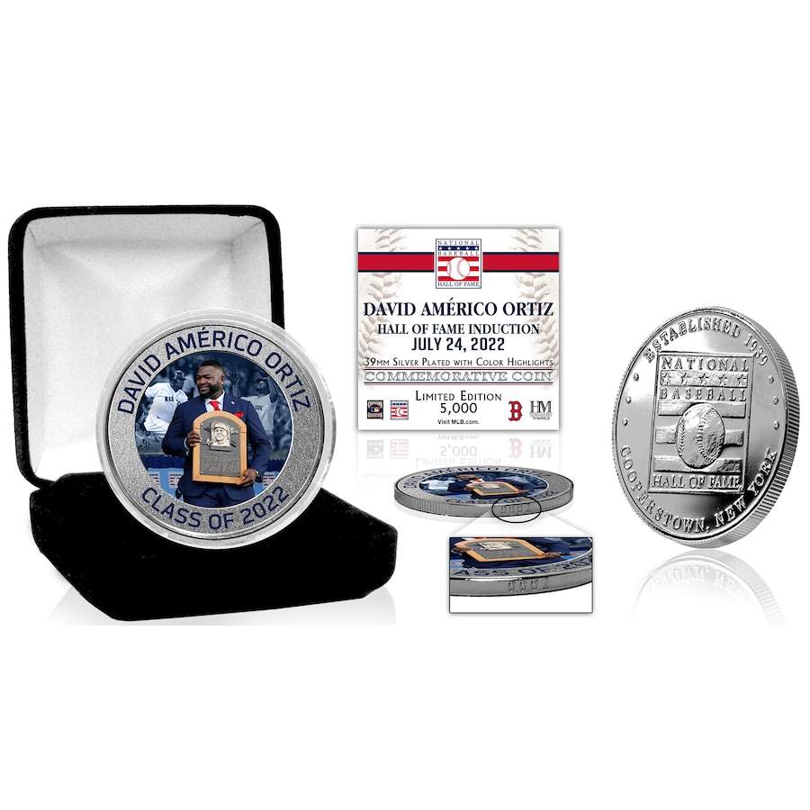 David Ortiz Boston Red Sox Highland Mint 2022 MLB Hall of Fame Induction Silver Coin