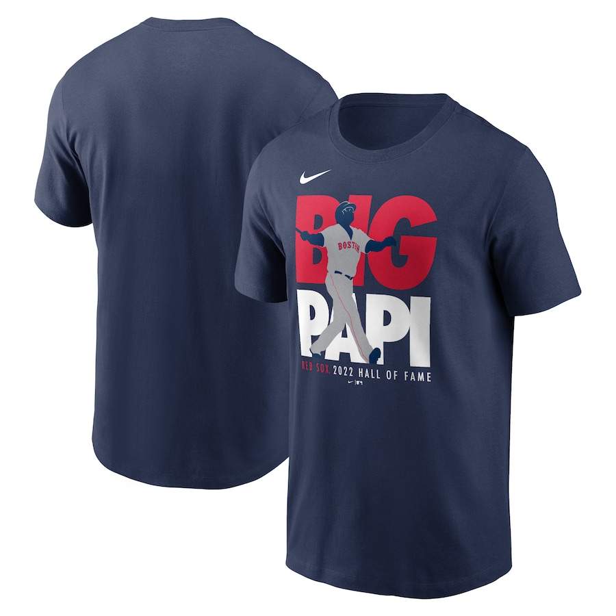 David Ortiz Boston Red Sox Nike 2022 Hall of Fame Essential T-Shirt - Navy