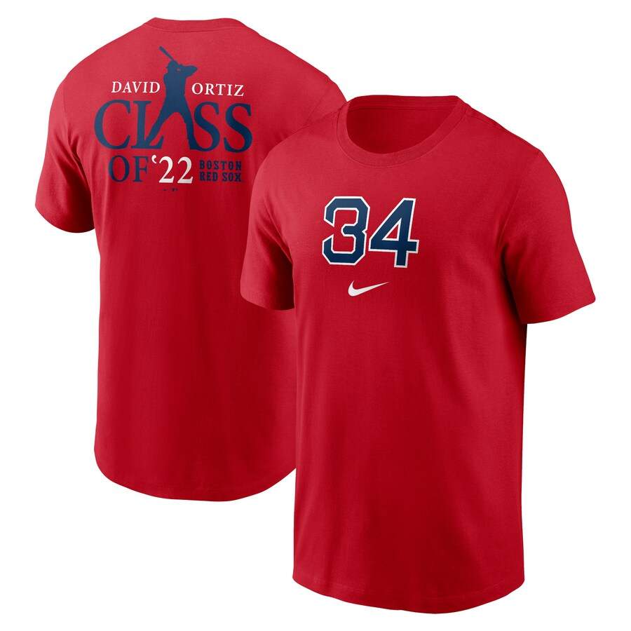 David Ortiz Boston Red Sox Nike 2022 Hall of Fame Essential T-Shirt - Red