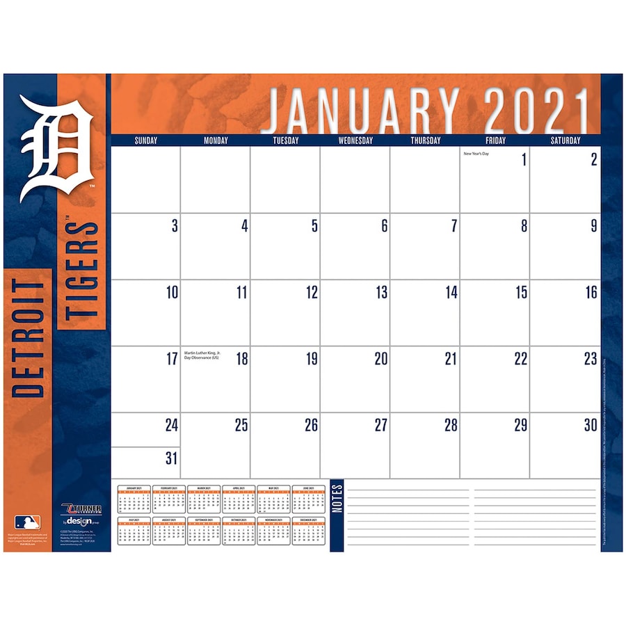 Detroit Tigers 2021 Desk Calendar