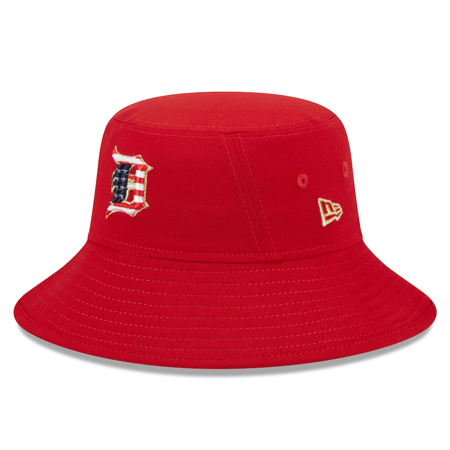  Detroit Tigers New Era 2023 Fourth of July Bucket Hat - Red