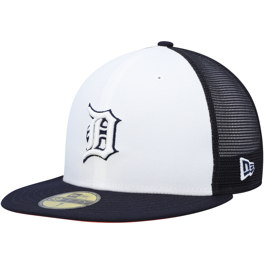 Detroit Tigers New Era 2023 On-Field Batting Practice 59FIFTY Fitted Hat - White-Navy