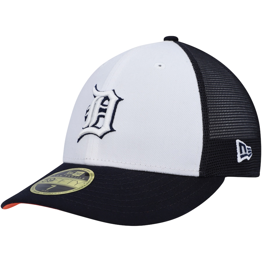 Detroit Tigers New Era 2023 On-Field Batting Practice Low Profile 59FIFTY Fitted Hat - White-Navy