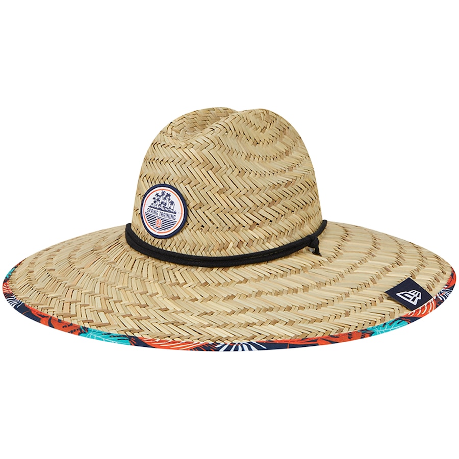  Detroit Tigers New Era 2023 Spring Training Floral Straw Hat - Natural